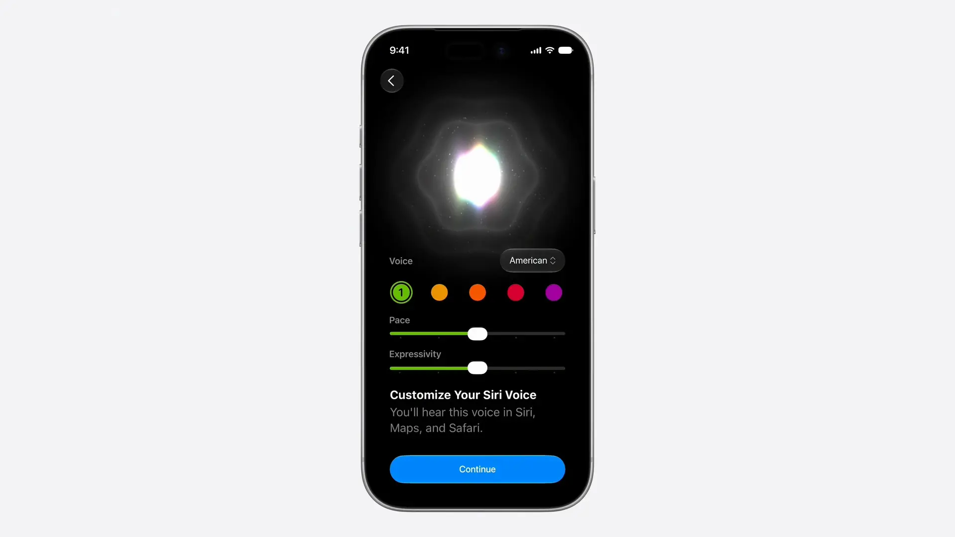 Siri 音声カスタマイズ設定